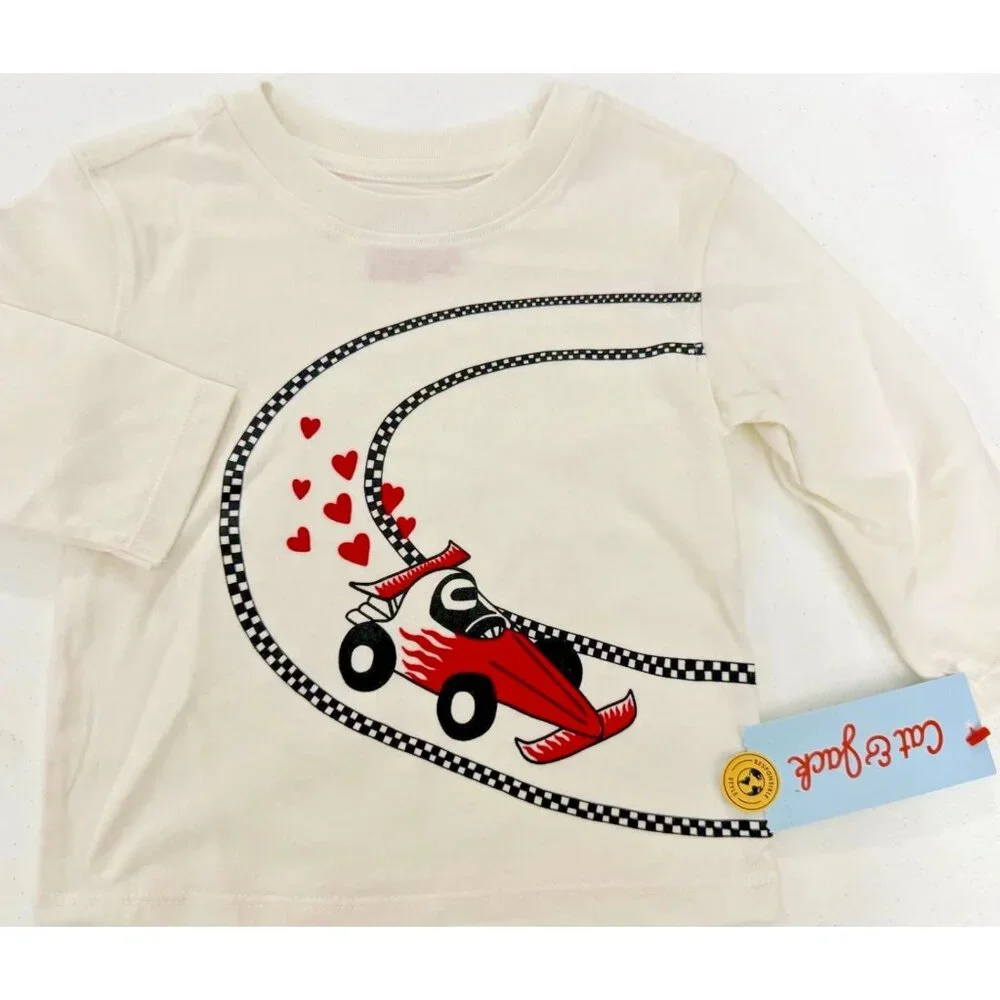 CAT & JACK Racecar 2 PIECE OUTFIT BABY BOY SIZE 12 MONTHS NEW